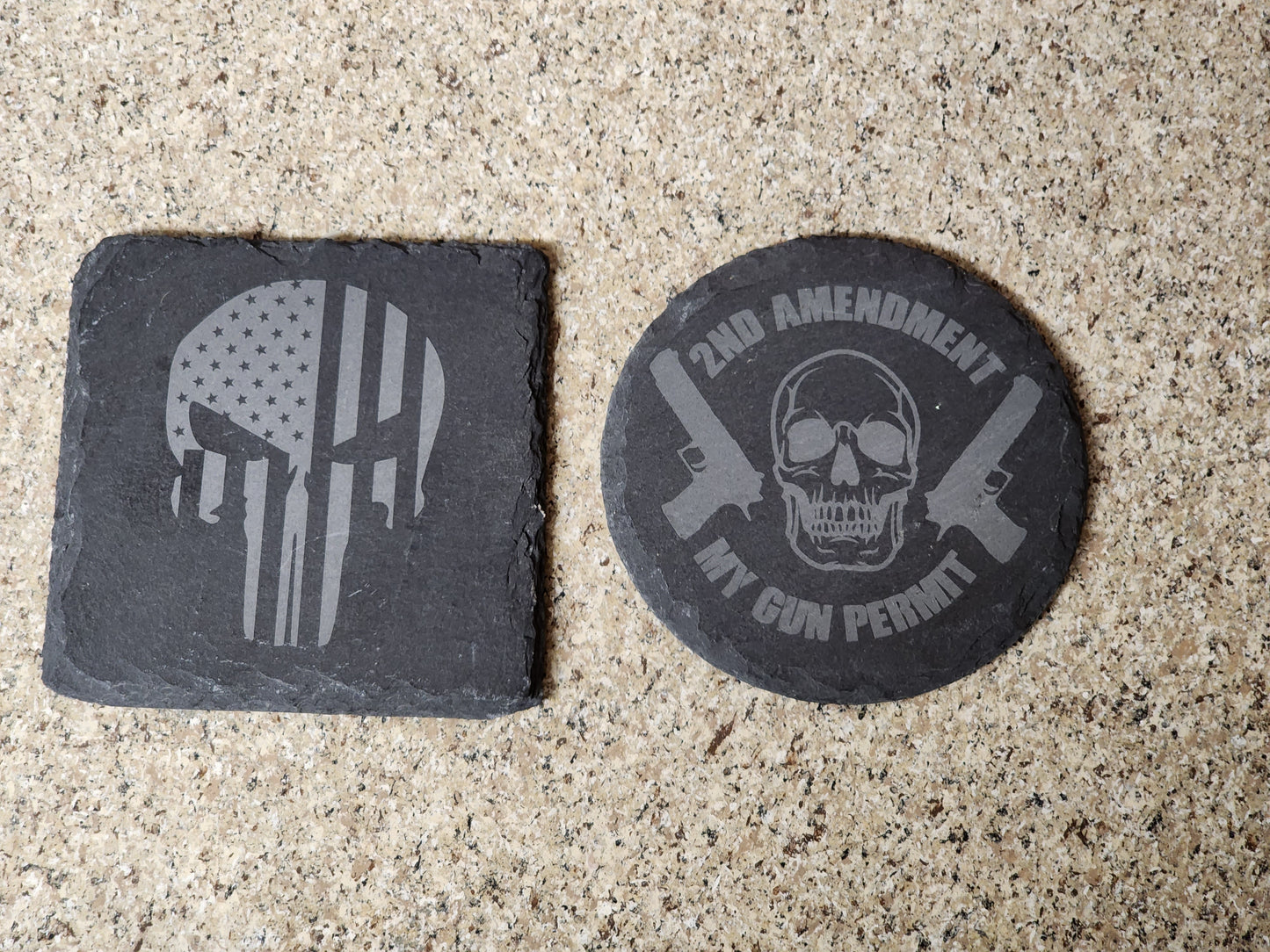 Laser Engraved Slate Coasters