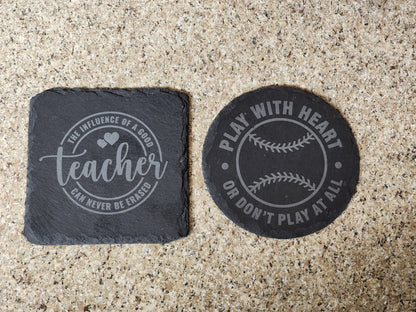 Laser Engraved Slate Coasters